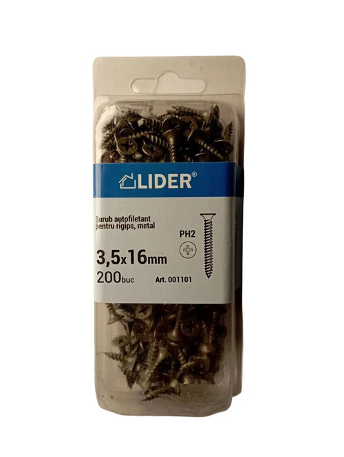 Șurub p/u rigips metal 3,5x16 200buc 001101