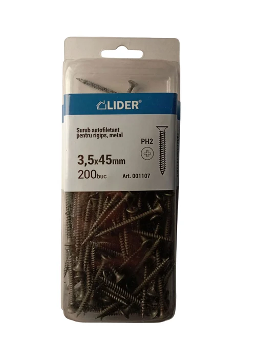 Șurub p/u rigips metal 3,5x45 200buc 001107