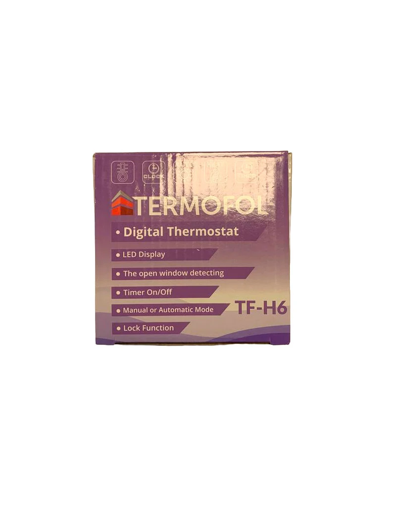 Termostat încălzire prin pardoseală TF-H6 negru Termofol 2