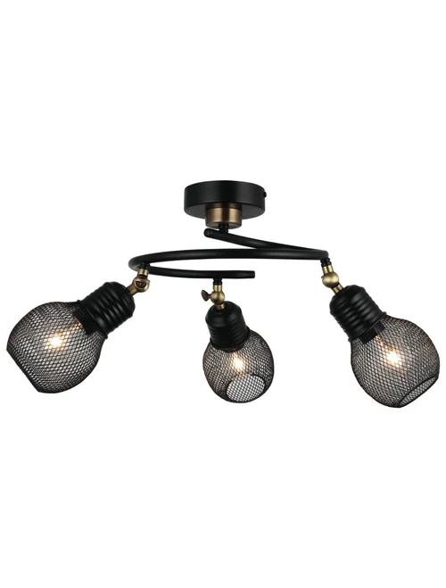 * Lustră PENDE 3xE27 max 3x40W black+antique LUCEA