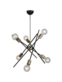 Lustra OPA 6xE27 max 6x40W black + antique LUCEA