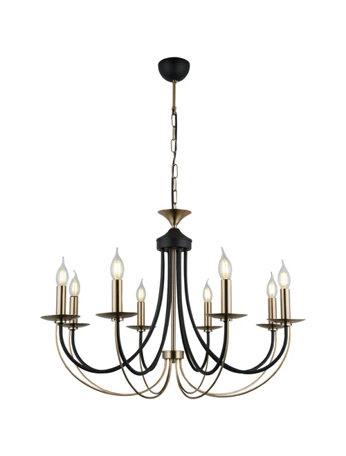 Lustră FERRA 8xE14 Long max 8x40W antique LUCEA