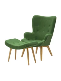 Set fotoliu+suport p/u picioare WALTZ 670FB verde