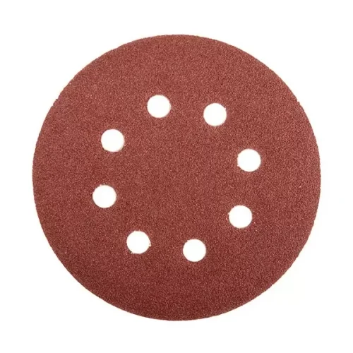 Disc hârtie abrazivă 125mm P80 cu fixare cu găuri maro 318080
