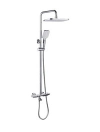 116325 Baterie cu coloană de duș Mat|eco Preston termostatic rotativ cu pipă 116325
