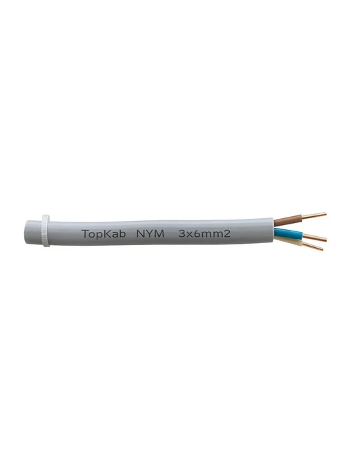 Cablu electric NYM 3x6mm gri TopKab