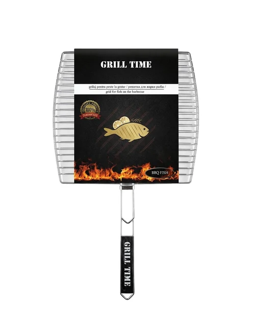 Grilaj grătar Fish cromat 40x36cm