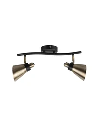 Corp de iluminat 2xE14 negru+cupru antic 51916-2 Luminaled