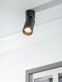Corp de iluminat aplicat  FARGO MINI 2 1xGU10 56x150 rotund negru GTV 2