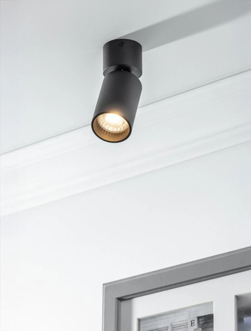 Corp de iluminat aplicat  FARGO MINI 2 1xGU10 56x150 rotund negru GTV 2