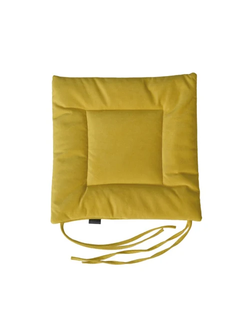 Pernă p/u scaune 40*40cm cu șiret GALBEN 101