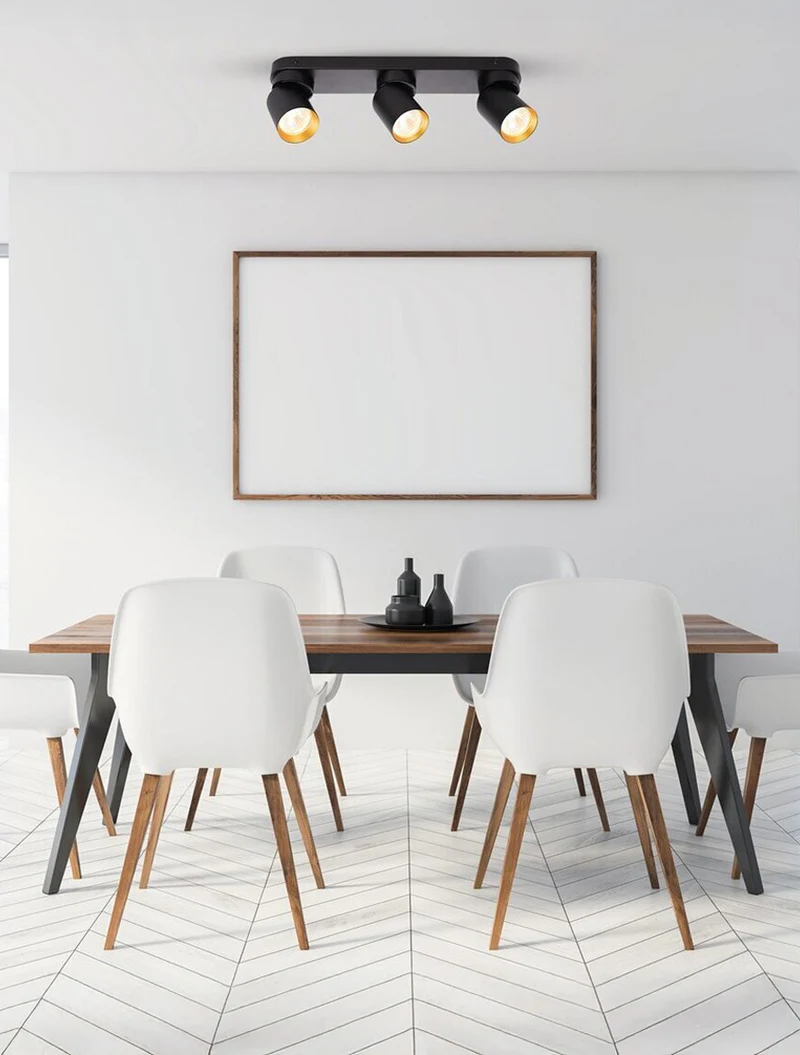 Накладной светильник 3xGU10, 60×100 мм, чёрный, LUMINALED 3