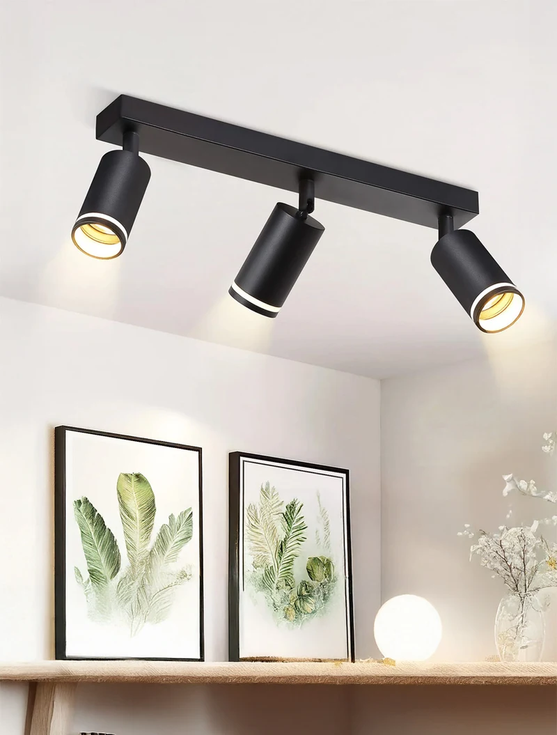 Corp de iluminat aplicat 3*GU10 55*100 negru LUMINALED 2
