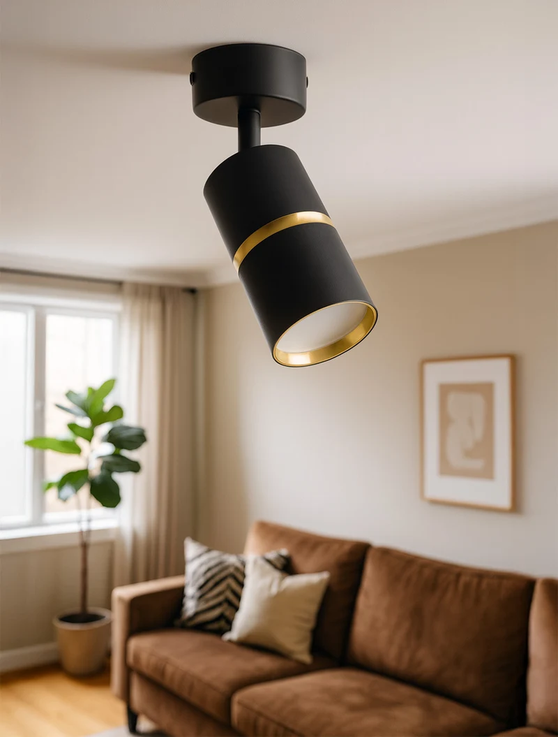 * Corp de iluminat aplicat 1*GU10 55*100 negru LUMINALED 3
