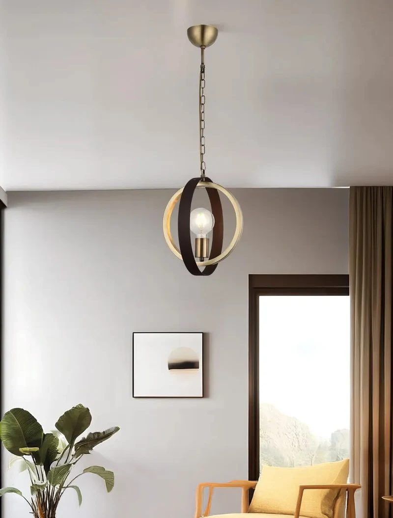 Suspensie TADO 1xE27 max 1x40W antique+coffee LUCEA 2