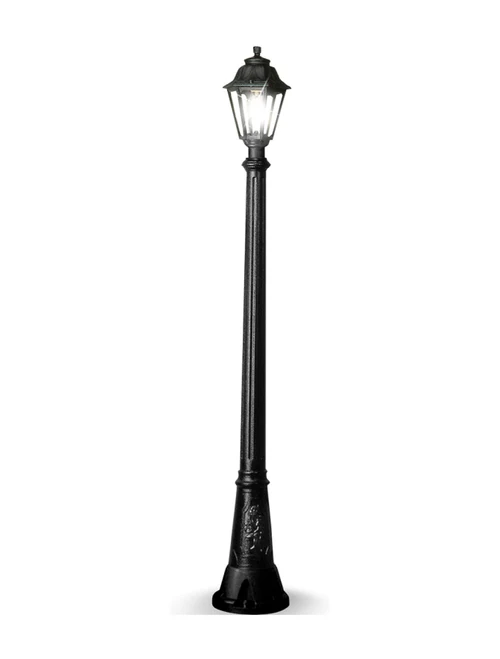 Set corp de il. ANNA E27 A60 8,5W 2,7-4-6,5K transp. + stâlp ARTU negru 1.82M FUMAGALLI
