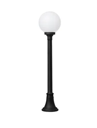 Set corp de il. G250 E27 A60 8,5W 2,7-4-6,5K opal + stâlp MIZAR negru 1M Fumagalli