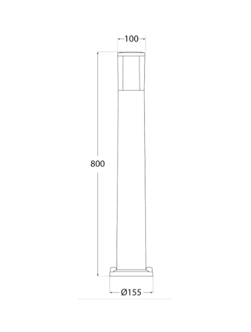 Светильник CARLO 800, серый, прозрачный, GU10, 3,5W, 2700–4000–6500K, столбовой, 0.8 м, Fumagalli 3