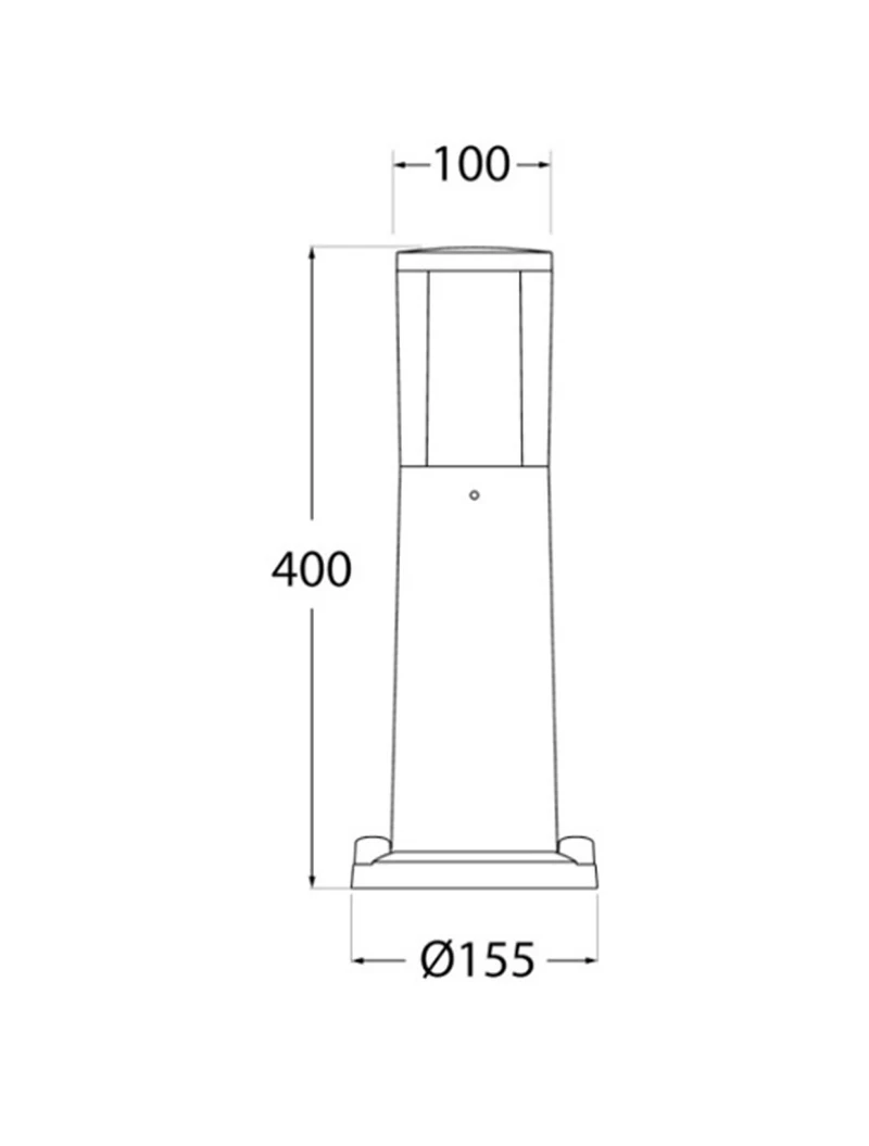 Светильник CARLO 400, серый, прозрачный, GU10, 3,5W, 2700–4000–6500K, столбовой, 0.4 м, Fumagalli 3