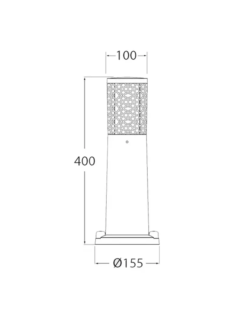 Corp de il. CARLO 400 DECO sur transp. GU10 3,5W 2,7-4-6,5K stâlp 0.4M Fumagalli 3