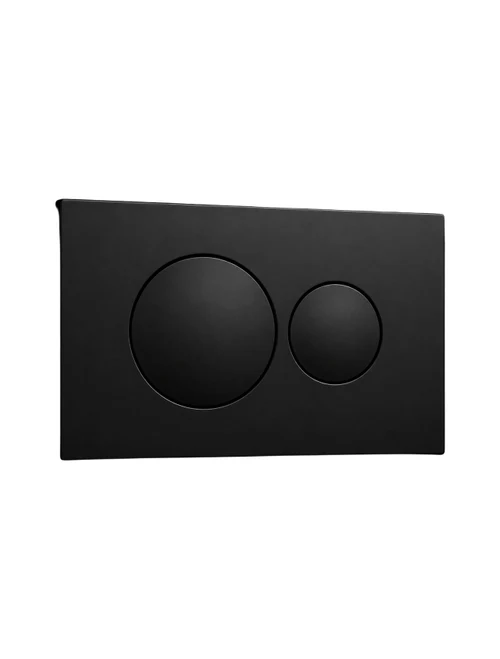Buton acționare WC negru rotund 7513