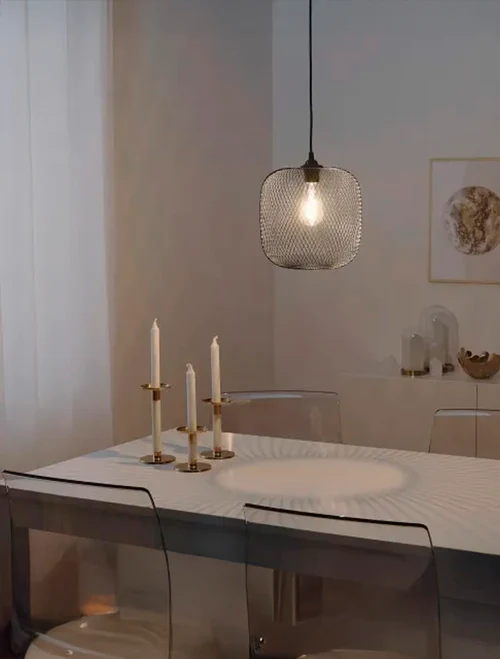 Lustră NET 1xE27 black cilindric Ideal lux