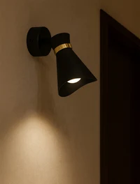 Накладной светильник 1xE14, 90×130 мм, IP20, чёрный, LUMINALED 2