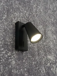 Настенный встраиваемый светильник 1xGU10, IP20, чёрный, LUMINALED 2
