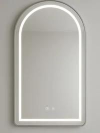 Oglindă baie LED, neagră, 50x75 cm. 2