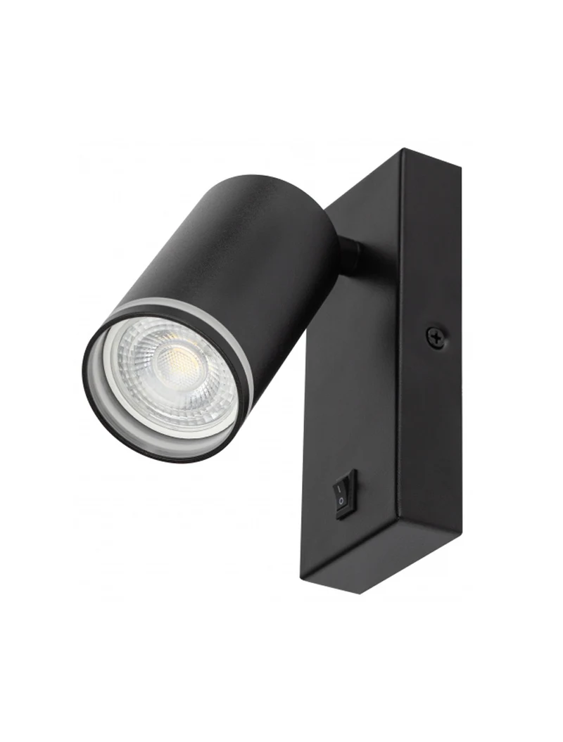 Настенный встраиваемый светильник 1xGU10, IP20, чёрный, LUMINALED 3