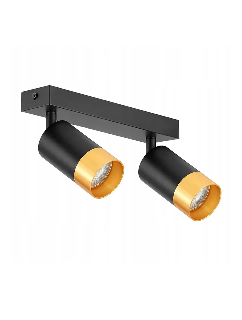 * Corp de iluminat aplicat 2*GU10 55*100 IP20 negru+aur LUMINALED 4