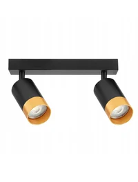 * Corp de iluminat aplicat 2*GU10 55*100 IP20 negru+aur LUMINALED