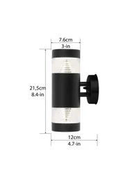 Фасадный LED-светильник 8W, 3000K, IP54, чёрный, LUMINALED 4