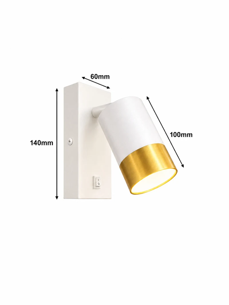 * Aplică cu intr. 1XGU10 IP20 alb+aur LUMINALED 2