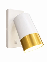 * Aplică cu intr. 1XGU10 IP20 alb+aur LUMINALED