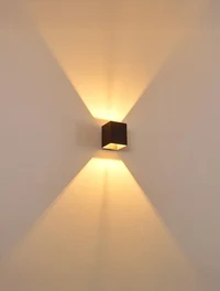 Настенный светильник 1xG9, 80×80×100 мм, IP20, чёрный, LUMINALED 3