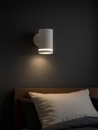 Настенный светильник 1xGU10, 70×110 мм, IP20, белый, LUMINALED 2
