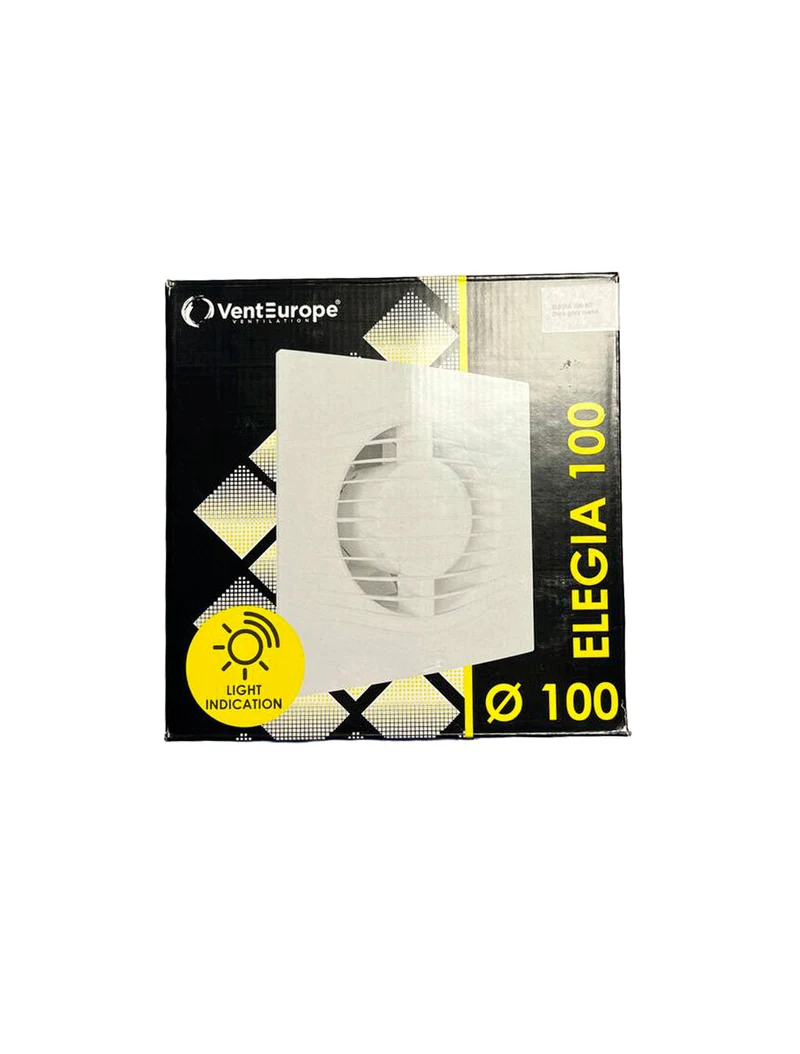 Ventilator evacuare design cu supapă VentEurope ELEGIA 100 BD Dark Gray Metal D100 2