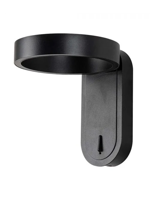Aplică LED cu intr. 5W 600Lm 3000+4000K neagră V-TAC