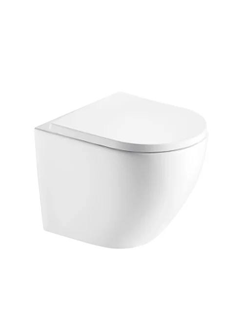 Унитаз подвесной ROUND с крышкой микролифт белый 49x37 см