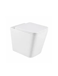 УНИТАЗ ПОДВЕСНОЙ ROMSTAL SQUARE, БЕЗОБОДКОВЫЙ, СИДЕНИЕ МИКРОЛИФТ, БЕЛЫЙ 49x34 cm
