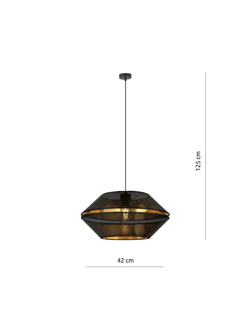 Suspensie MALIA 1XE27 negru+aur EMIBIG 2