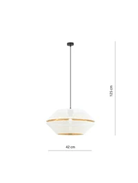 Suspensie MALIA 1XE27 alb+aur EMIBIG 3