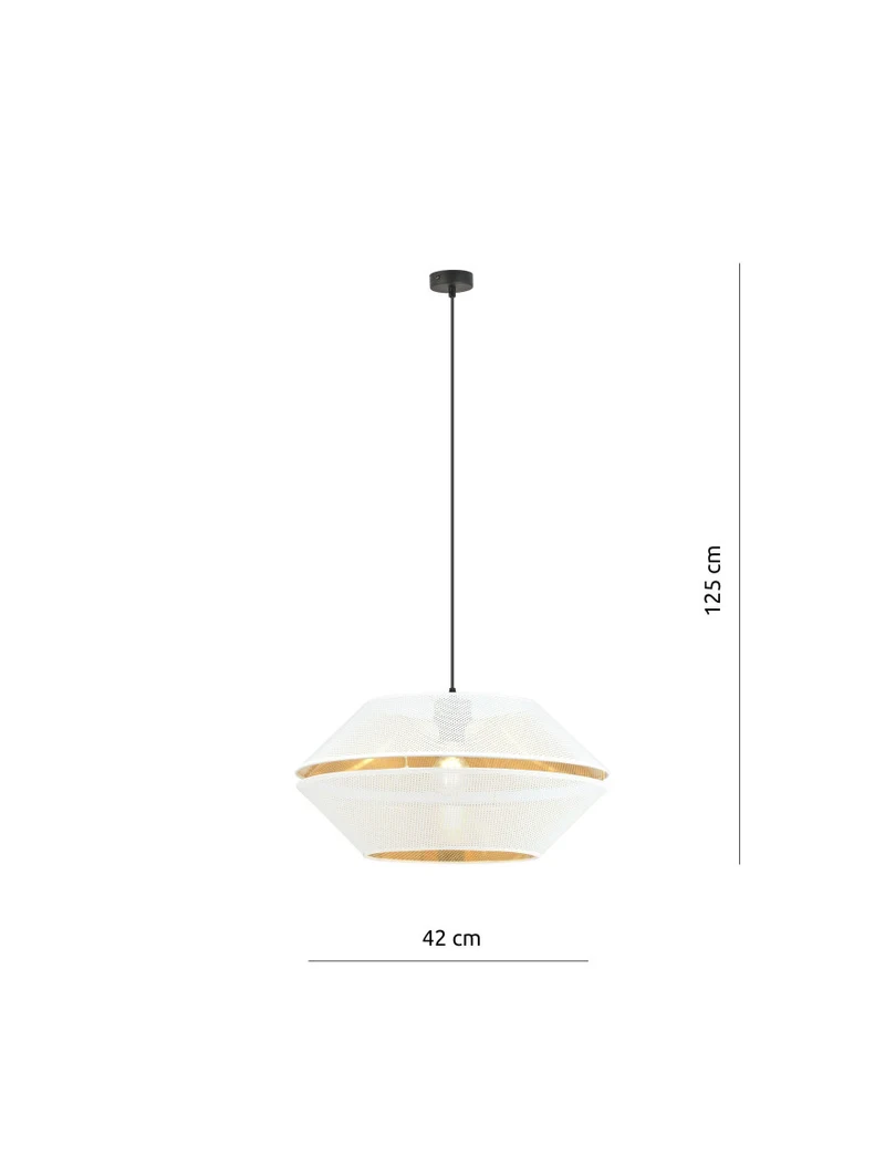 Suspensie MALIA 1XE27 alb+aur EMIBIG 3