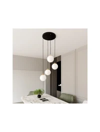 Lustră ROYAL 4XE14 negru+opal EMIBIG 2
