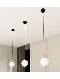 Suspensie ROYAL 1XE14 negru+opal EMIBIG 3