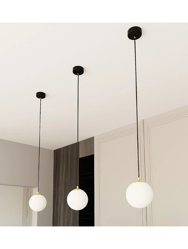 Suspensie ROYAL 1XE14 negru+opal EMIBIG 3