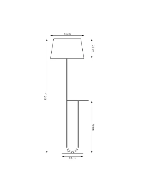 Lampadar HOTEL LP1 1XE27 sur EMIBIG