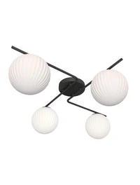 Lustră VESPA 4XE14 negru+opal EMIBIG