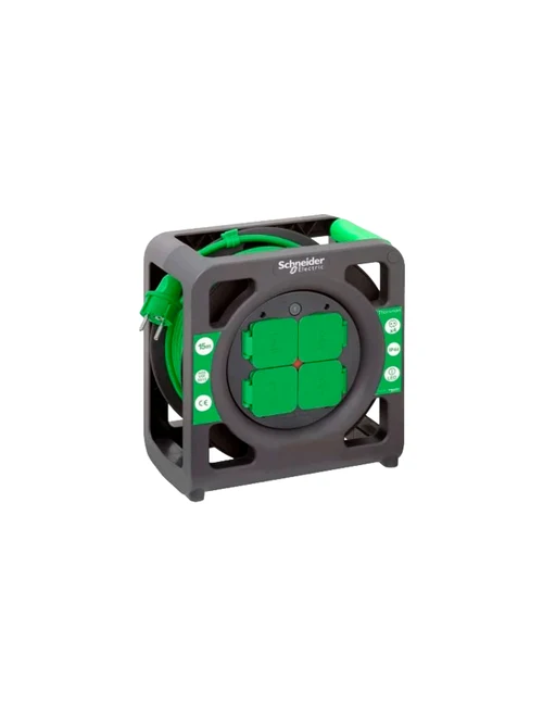 Prelungitor pe tambur cu 4 prize 15m 3X1,5mm IP44 IMT33136 SCHNEIDER